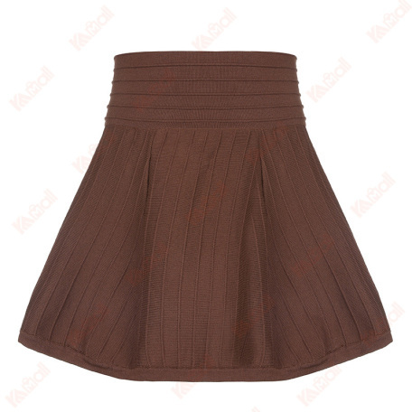 plain high waist wool skirt